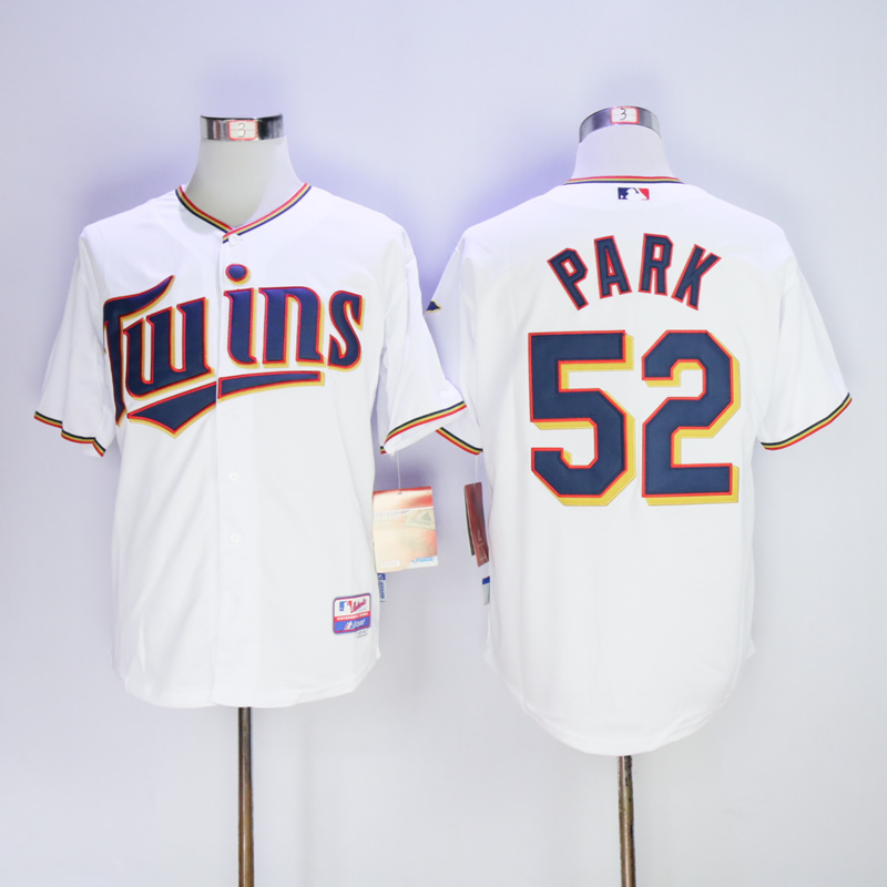 Men Minnesota Twins #52 Park White MLB Jerseys